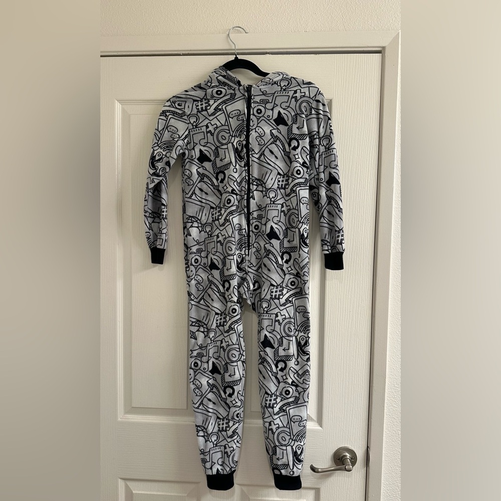 Graphic Black and White Onesie jumpsuit